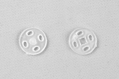 Кнопки пришивные пластиковые 10 мм, блистер 24шт, цв.-прозрачные - купить в Якутске. Цена: 48.41 руб.