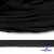 Шнур плетеный d-8 мм плоский, 70% хлопок 30% полиэстер, уп.85+/-1 м, цв.- чёрный - купить в Якутске. Цена: 735 руб.