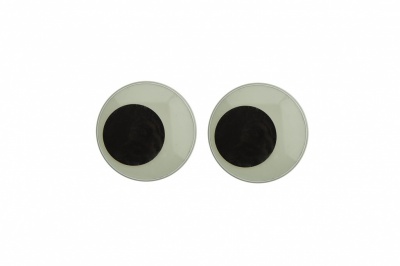 Глазки для игрушек, круглые, с бегающими зрачками, 18 мм/упак.50+/-2 шт, цв. -черно-белые - купить в Якутске. Цена: 41.81 руб.