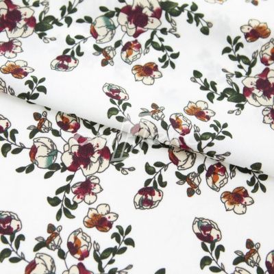 Плательная ткань "Фламенко" 23.1, 80 гр/м2, шир.150 см, принт растительный - купить в Якутске. Цена 264.56 руб.