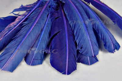Декоративный Пучок из перьев, перо 23см/синий - купить в Якутске. Цена: 12.34 руб.