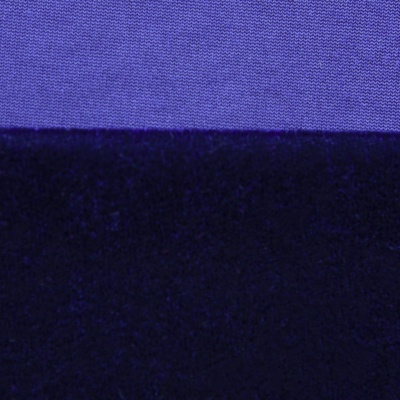 Бархат стрейч №14, 240 гр/м2, шир.160 см, (2,6 м/кг), цвет т.синий - купить в Якутске. Цена 748.44 руб.